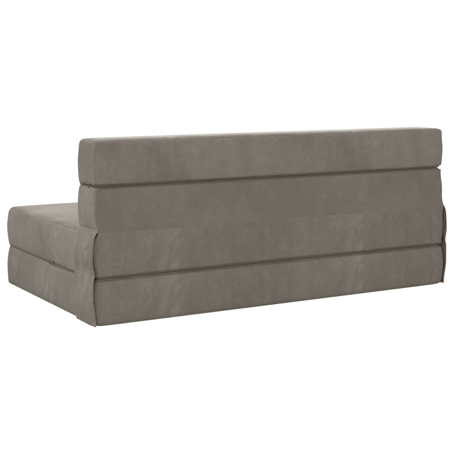Vouwsofa Bed Lichtgrijs 203 x 152 x 15 cm Fluweel