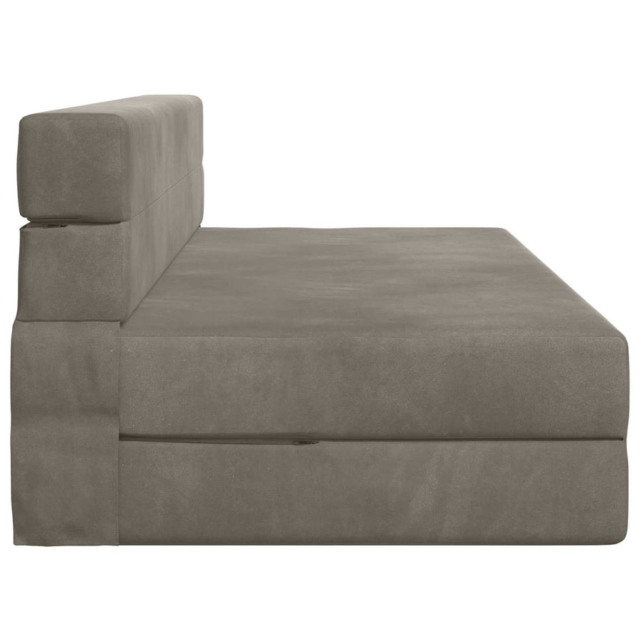 Vouwsofa Bed Lichtgrijs 203 x 152 x 15 cm Fluweel