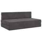 Vouwslaapbank donkergrijs fluweel 203x152x15 cm