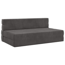 Vouwsofa Bed Donkergrijs 203 x 152 x 15 cm Fluweel