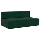 Vouwslaapbank donkergroen fluweel 203x152 cm
