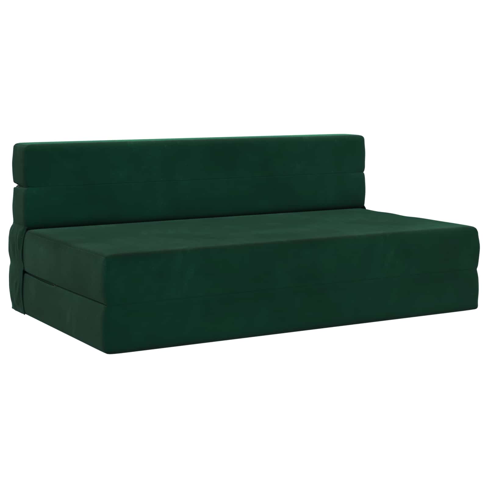 Vouwsofa Bed Donkergroen 203 x 152 x 15 cm Fluweel