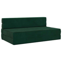 Vouwsofa Bed Donkergroen 203 x 152 x 15 cm Fluweel