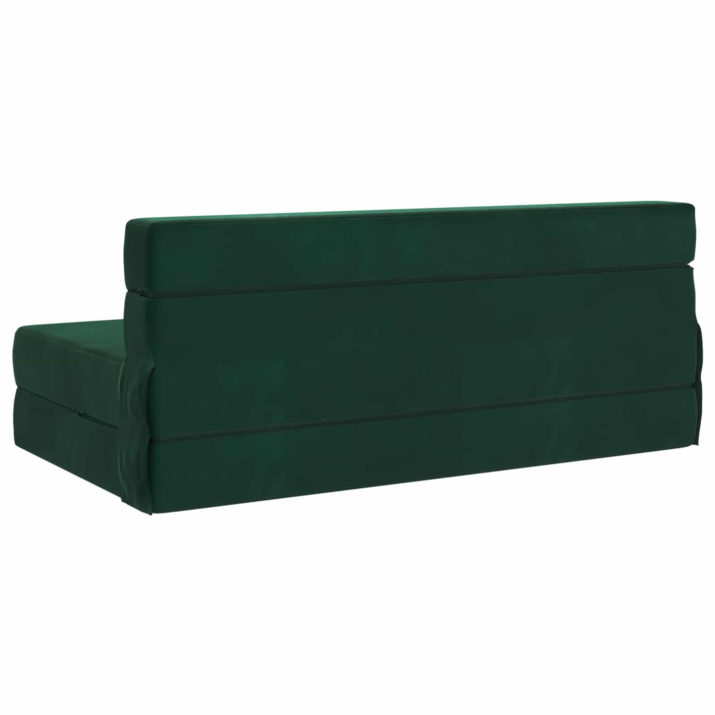 Vouwsofa Bed Donkergroen 203 x 152 x 15 cm Fluweel