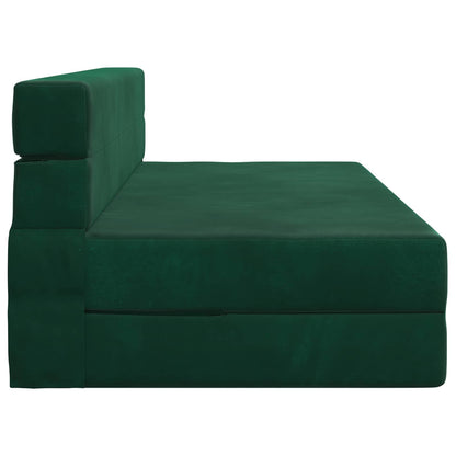 Vouwsofa Bed Donkergroen 203 x 152 x 15 cm Fluweel