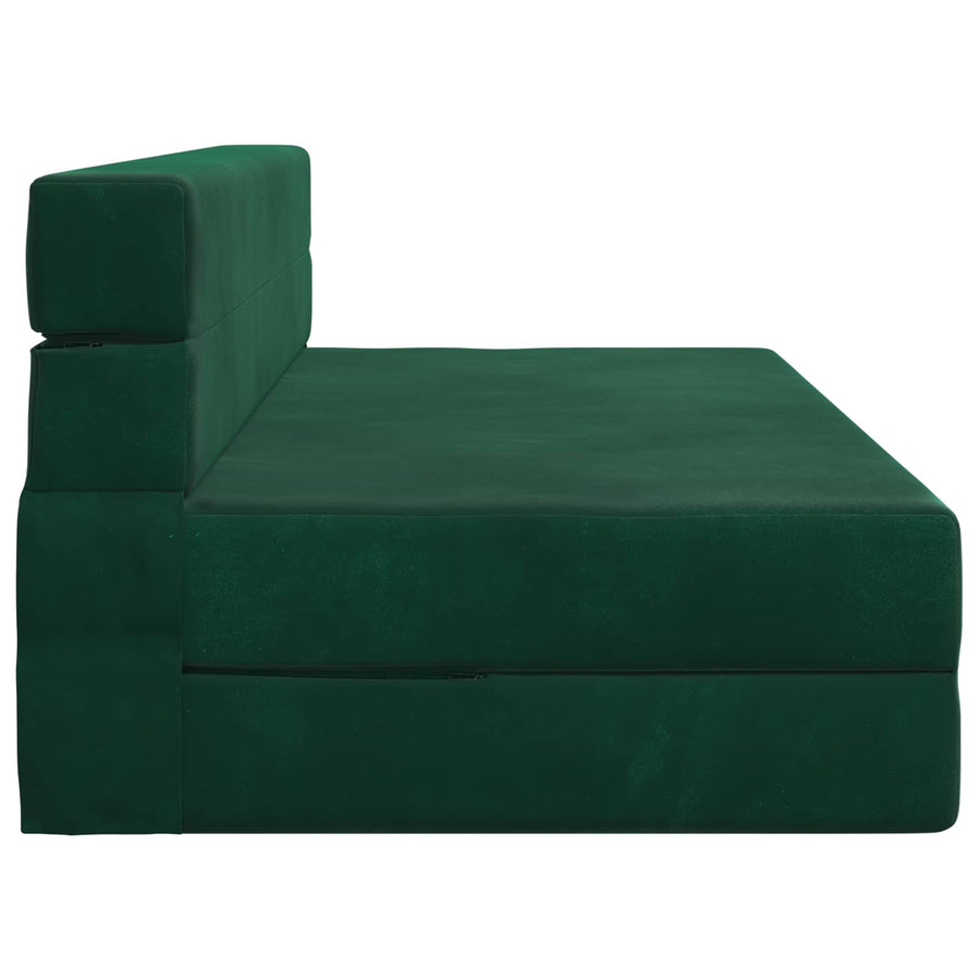 Vouwsofa Bed Donkergroen 203 x 152 x 15 cm Fluweel