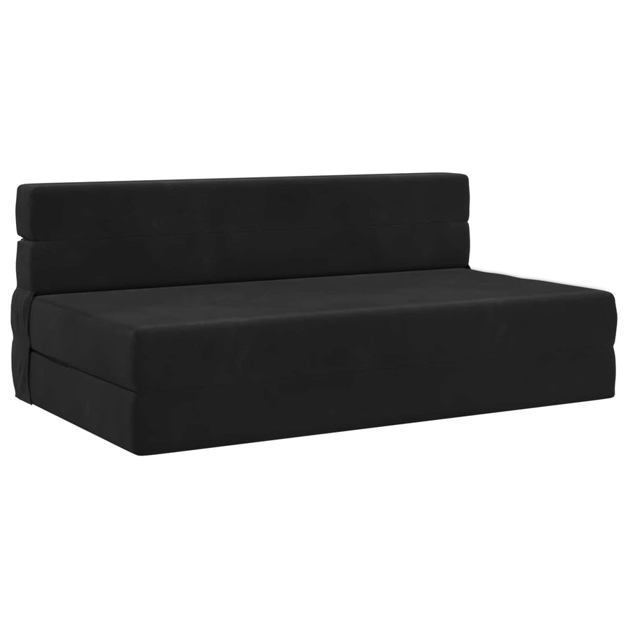 Vouwsofa Bed Zwart 203 x 152 x 15 cm Fluweel