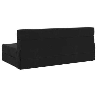 Vouwsofa Bed Zwart 203 x 152 x 15 cm Fluweel