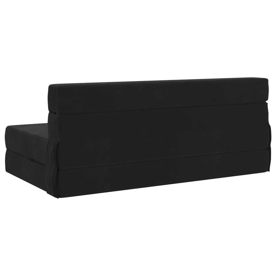 Vouwsofa Bed Zwart 203 x 152 x 15 cm Fluweel