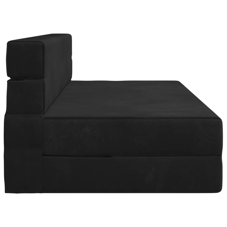 Vouwsofa Bed Zwart 203 x 152 x 15 cm Fluweel