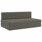 Vouwsofa bed lichtgrijs 203x152x15 cm katoen