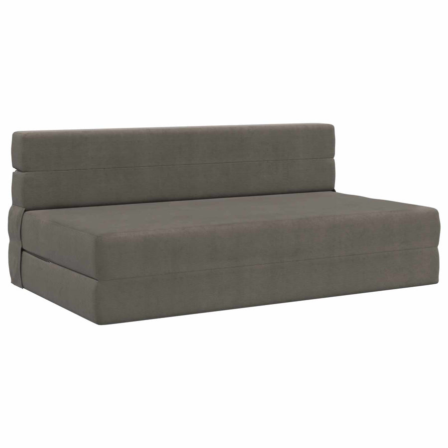 Vouwsofa Bed Lichtgrijs 203 x 152 x 15 cm Katoen Stof