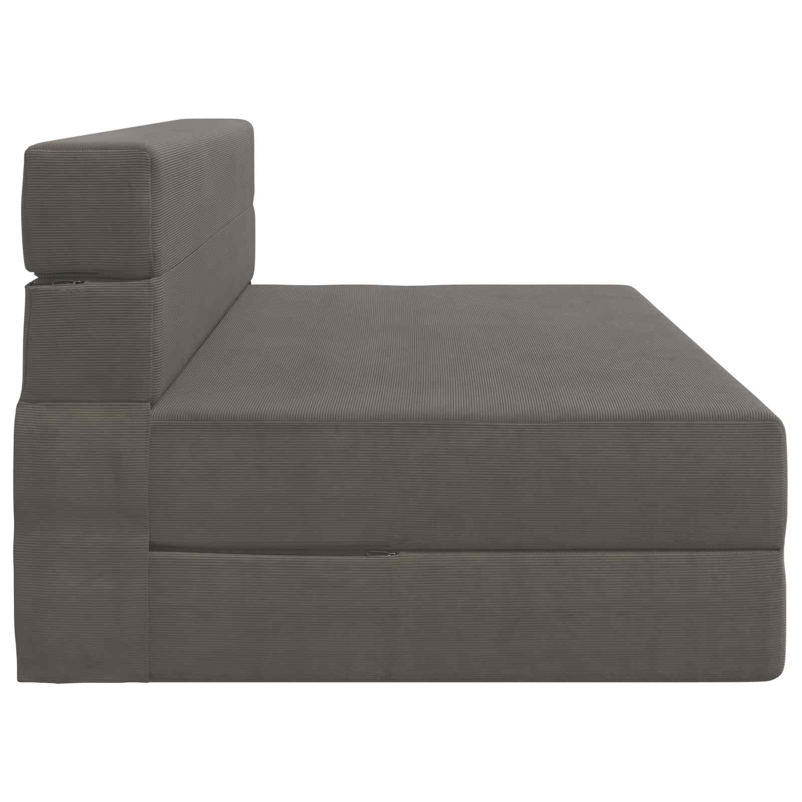 Vouwsofa Bed Lichtgrijs 203 x 152 x 15 cm Katoen Stof
