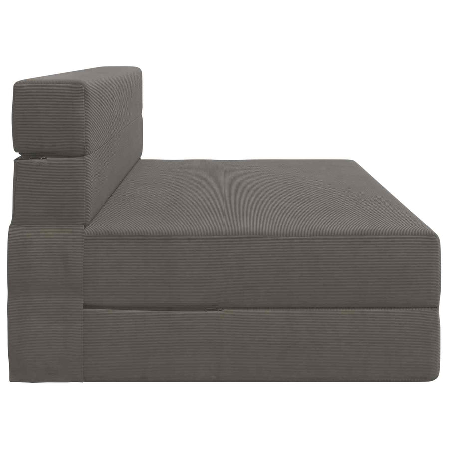 Vouwsofa Bed Lichtgrijs 203 x 152 x 15 cm Katoen Stof