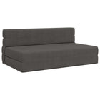 Vouwslaapbank donkergrijs 203x152x15 cm katoen