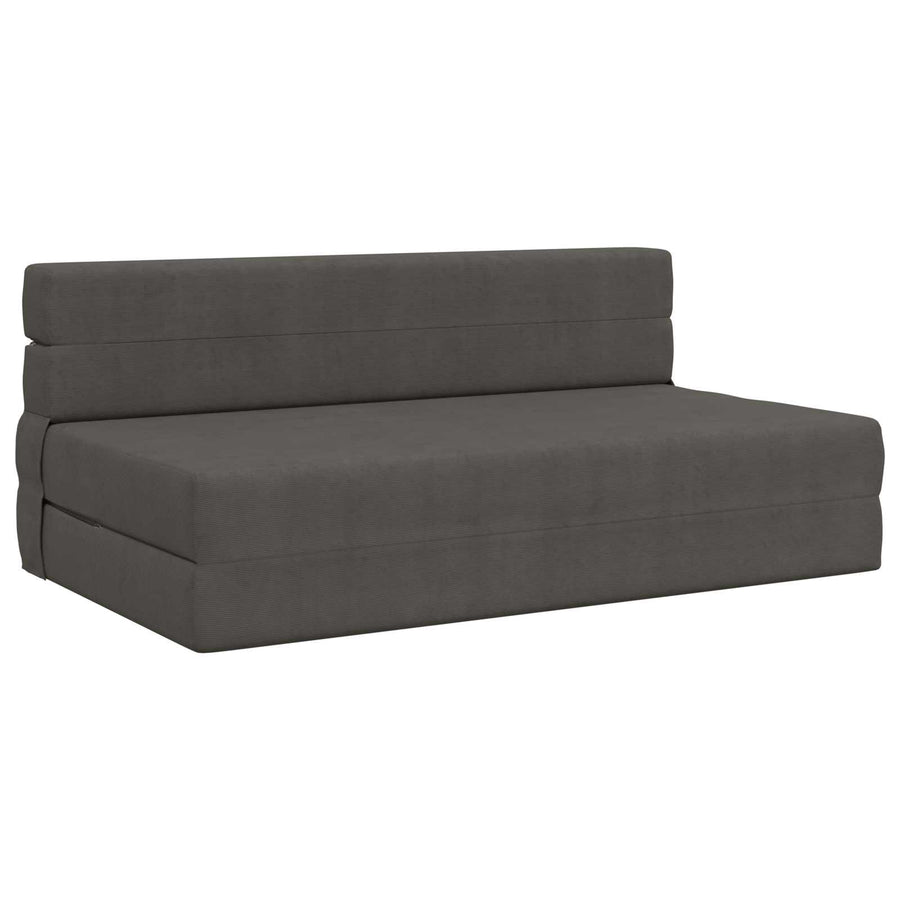 Vouwsofa Bed Donkergrijs 203 x 152 x 15 cm Katoen Stof