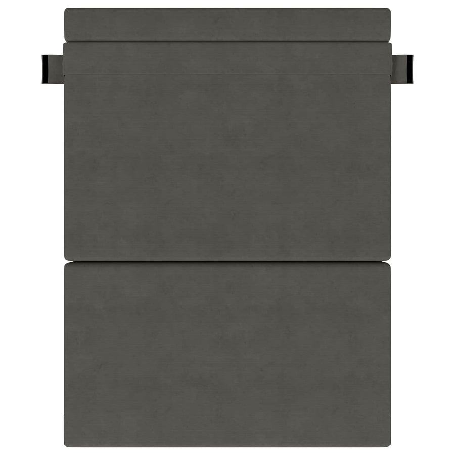 Vouwsofa Bed Donkergrijs 203 x 152 x 15 cm Katoen Stof