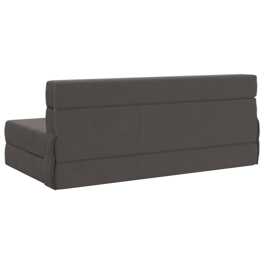 Vouwsofa Bed Donkergrijs 203 x 152 x 15 cm Katoen Stof