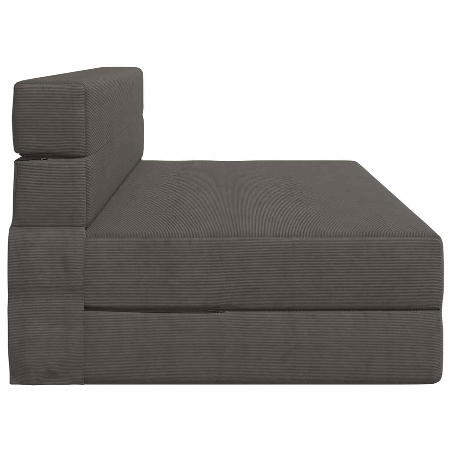 Vouwsofa Bed Donkergrijs 203 x 152 x 15 cm Katoen Stof