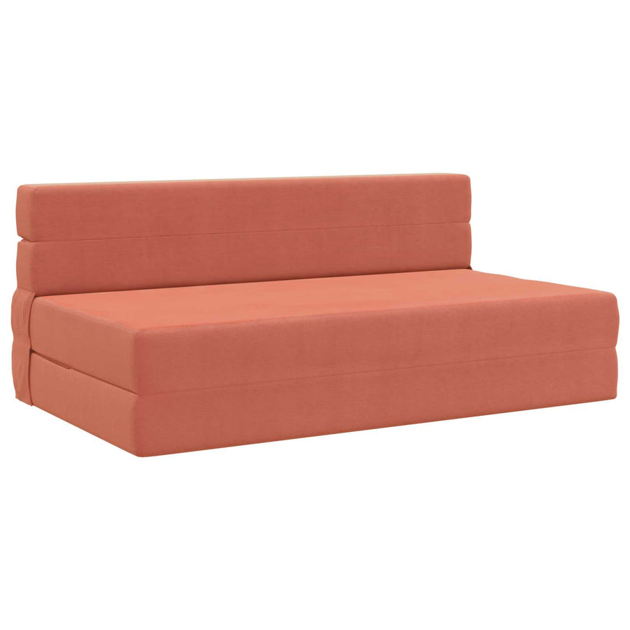 Vouwsofa Bed Rood-oranje 203 x 152 x 15 cm Katoen Stof