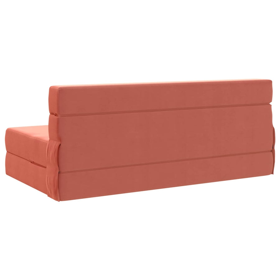 Vouwsofa Bed Rood-oranje 203 x 152 x 15 cm Katoen Stof