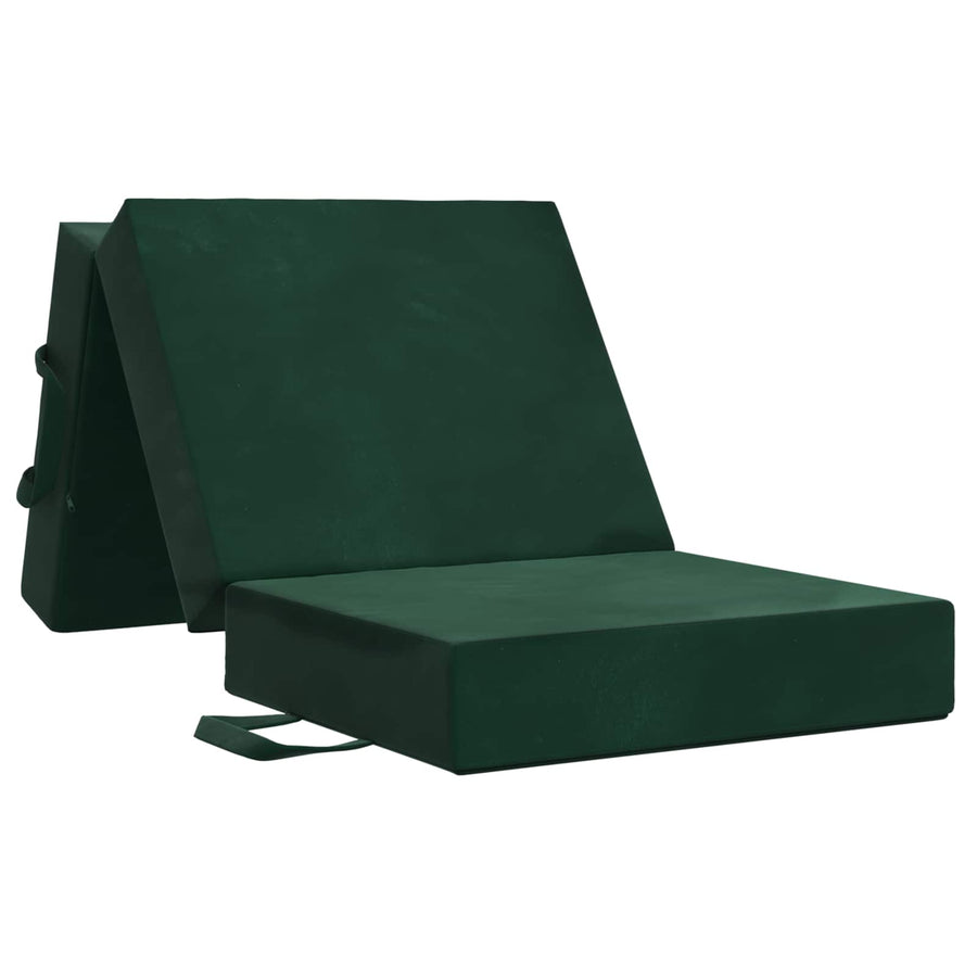 Vouwbare Bankbed 75 x 63 x 45 cm Donkergroen