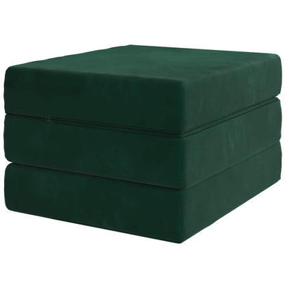 Vouwbare Bankbed 75 x 63 x 45 cm Donkergroen