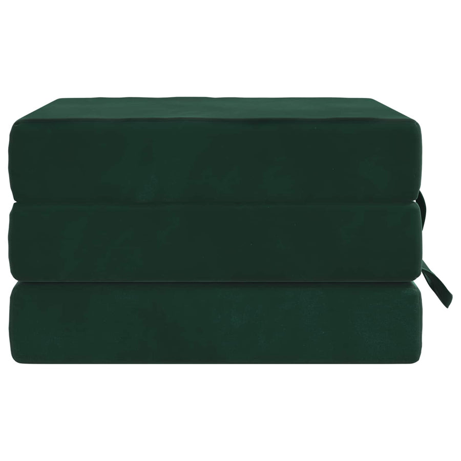 Vouwbare Bankbed 75 x 63 x 45 cm Donkergroen