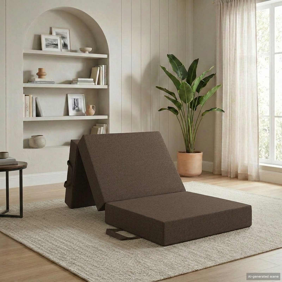 Vouwbare Bankbed 90 x 63 x 45 cm Taupe