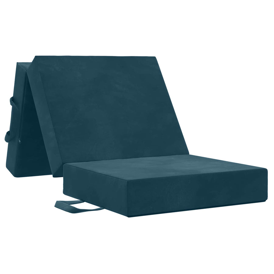 Vouwbare Bankbed 90 x 63 x 45 cm Blauw