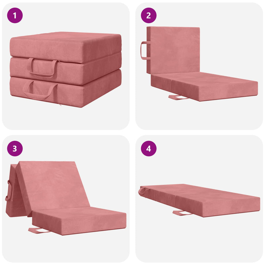 Vouwbare Bankbed 75 x 67 x 45 cm Roze