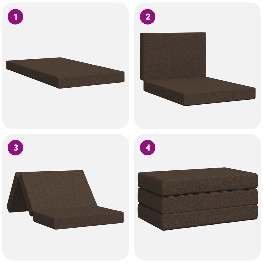 Vouwbare Bankbed 80 x 67 x 45 cm Taupe