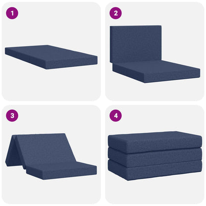 Vouwbare Bankbed 80 x 67 x 45 cm Blauw