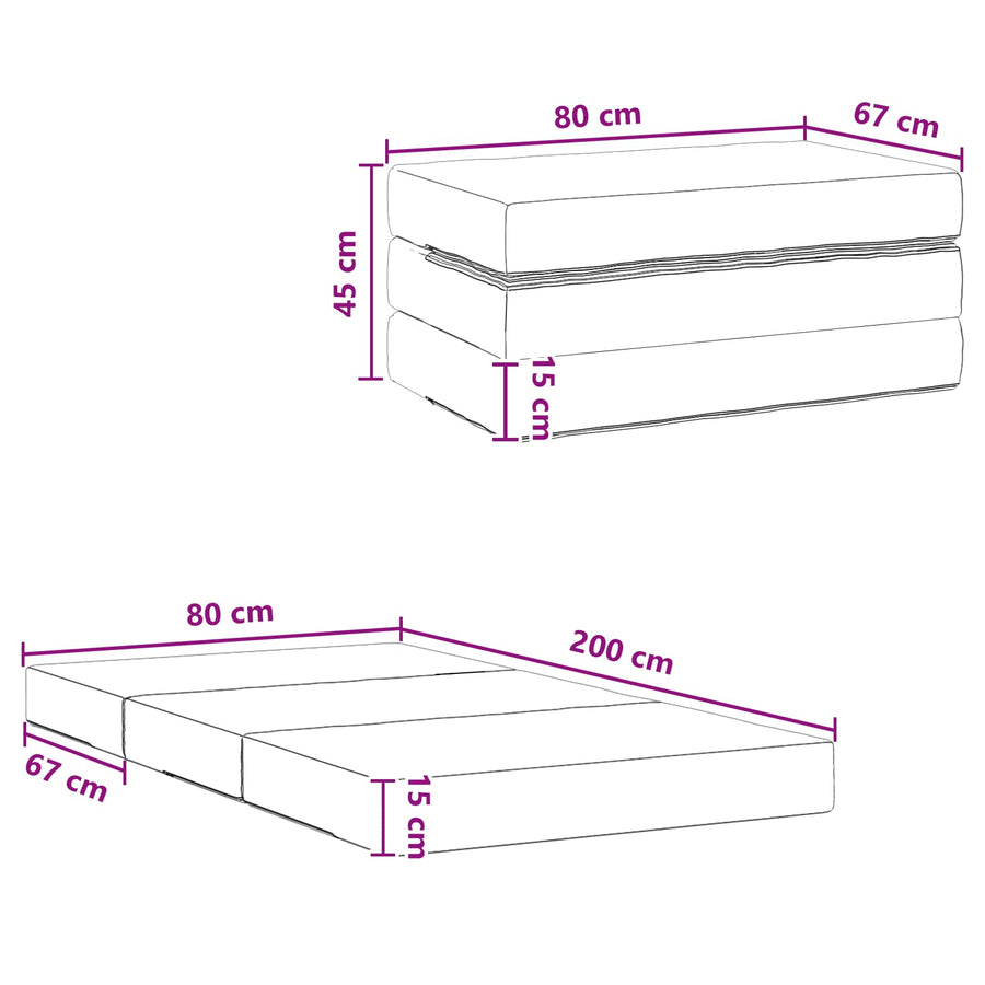 Vouwbare Bankbed 80 x 67 x 45 cm Donkergrijs