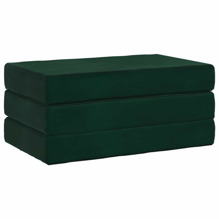 Vouwbare Bankbed 80 x 67 x 45 cm Donkergroen