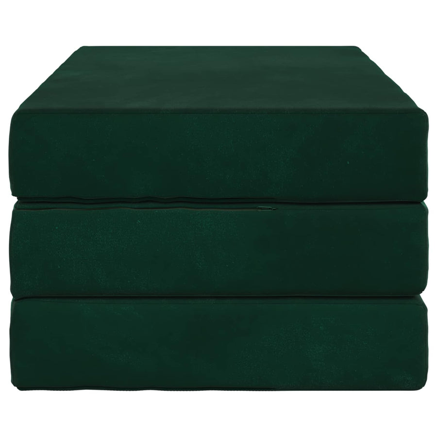 Vouwbare Bankbed 80 x 67 x 45 cm Donkergroen