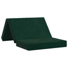 Foldable Sofa Bed 100 x 67 x 45 cm Dark Green
