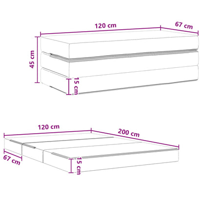 Vouwbare Bankbed 120 x 67 x 45 cm Donkergrijs