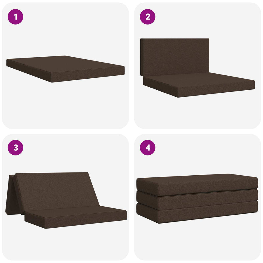 Vouwbare Bankbed 120 x 67 x 45 cm Taupe