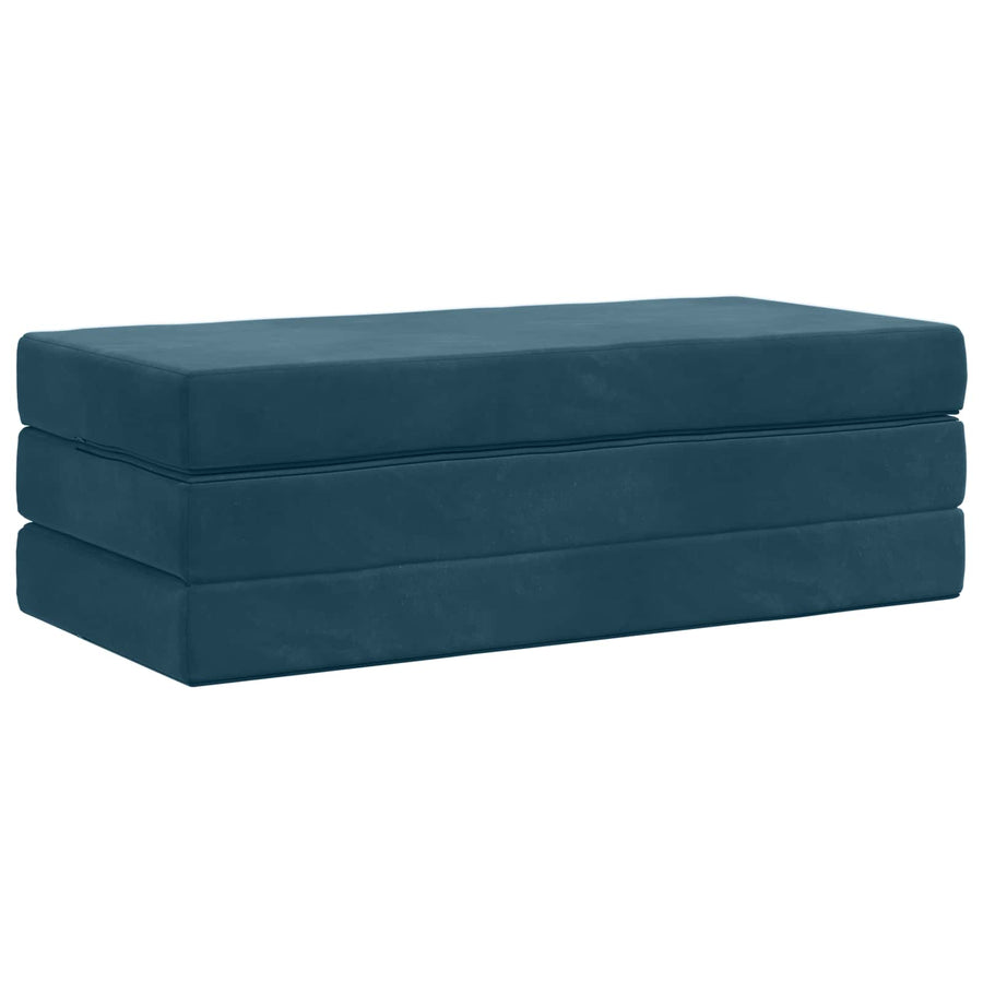 Vouwbare Bankbed 120 x 67 x 45 cm Blauw