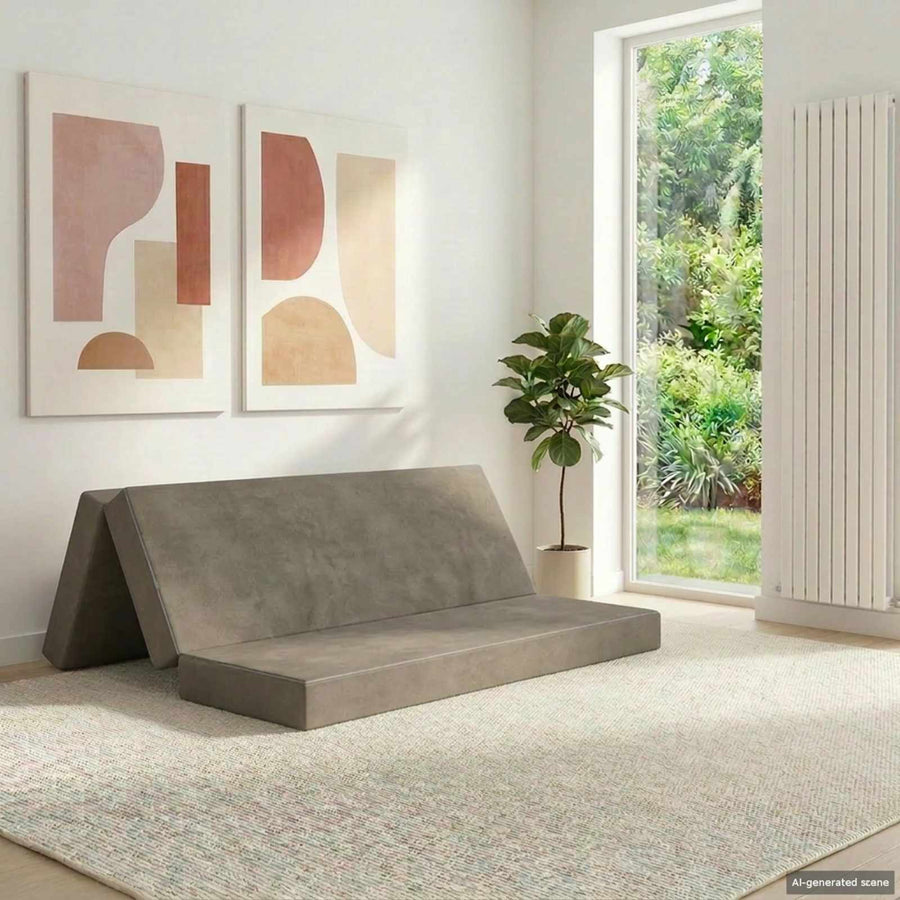 Vouwbare Bankbed 120 x 67 x 45 cm Lichtgrijs