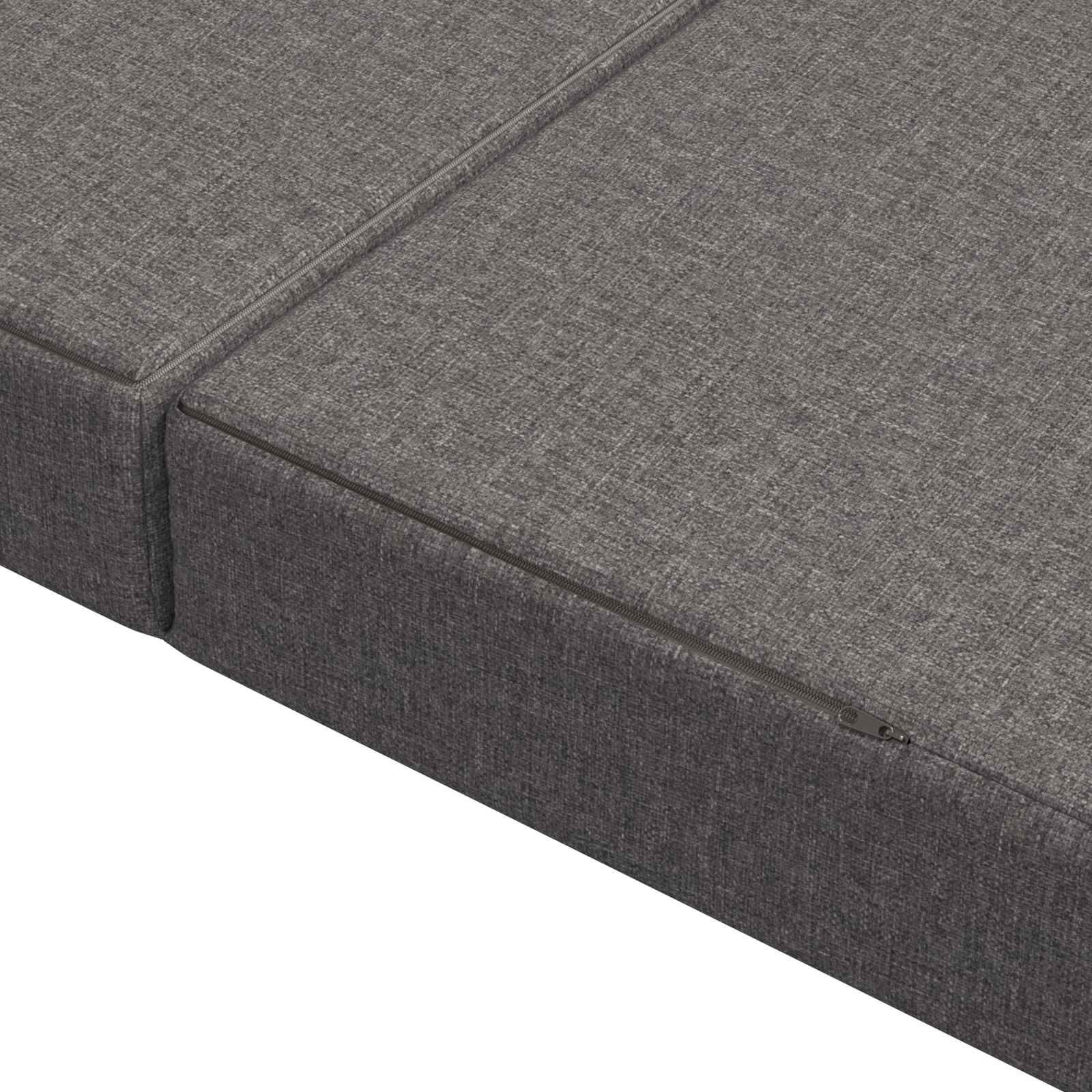 Vouwbare Bankbed 140 x 67 x 45 cm Lichtgrijs
