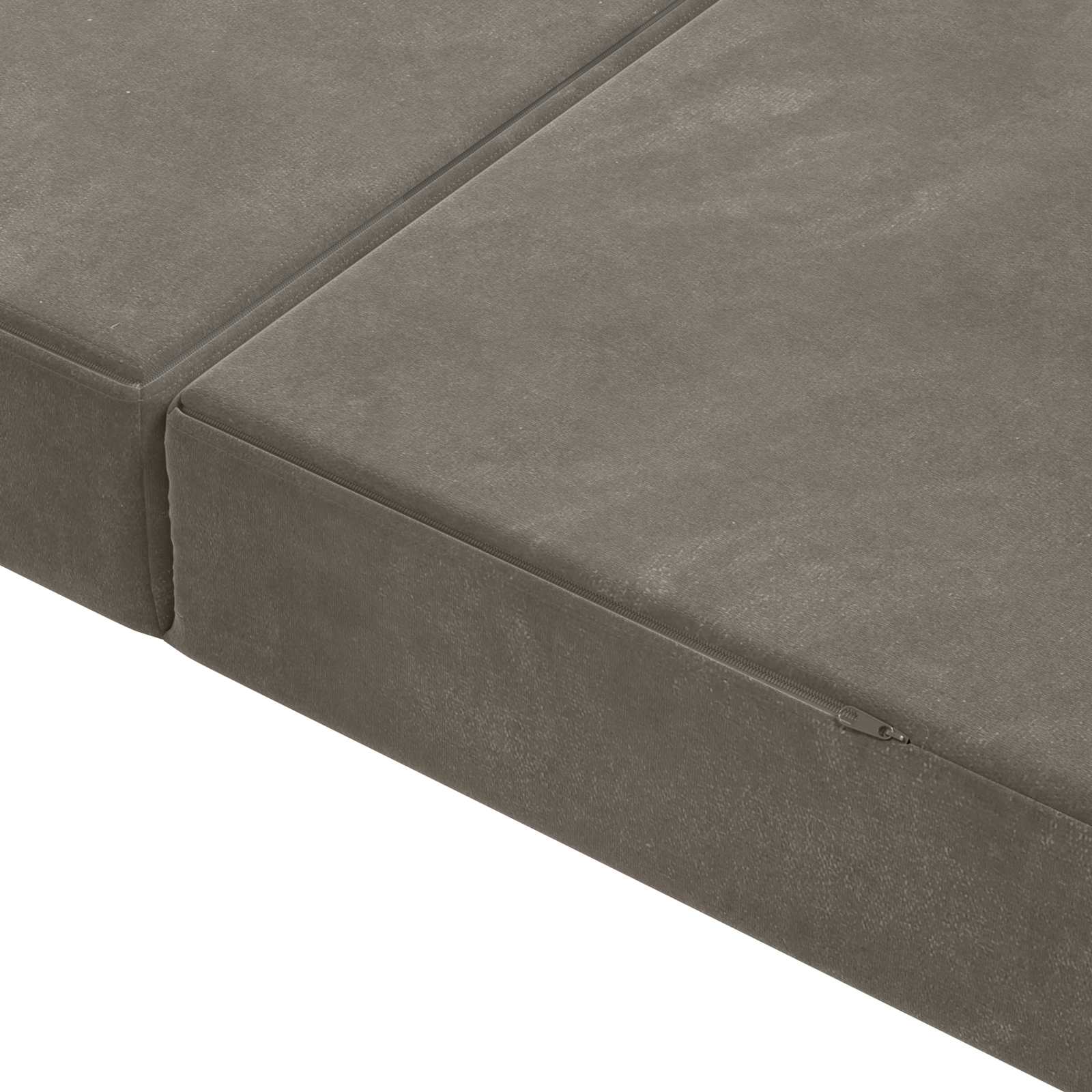 Vouwbare Bankbed 140 x 67 x 45 cm Lichtgrijs