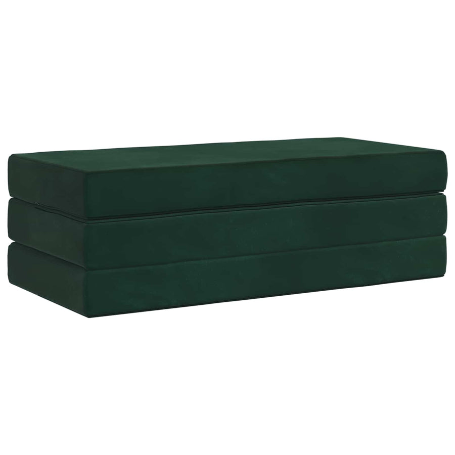 Vouwbare Bankbed 140 x 67 x 45 cm Donkergroen