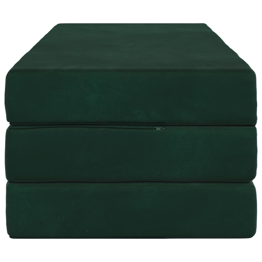 Vouwbare Bankbed 140 x 67 x 45 cm Donkergroen