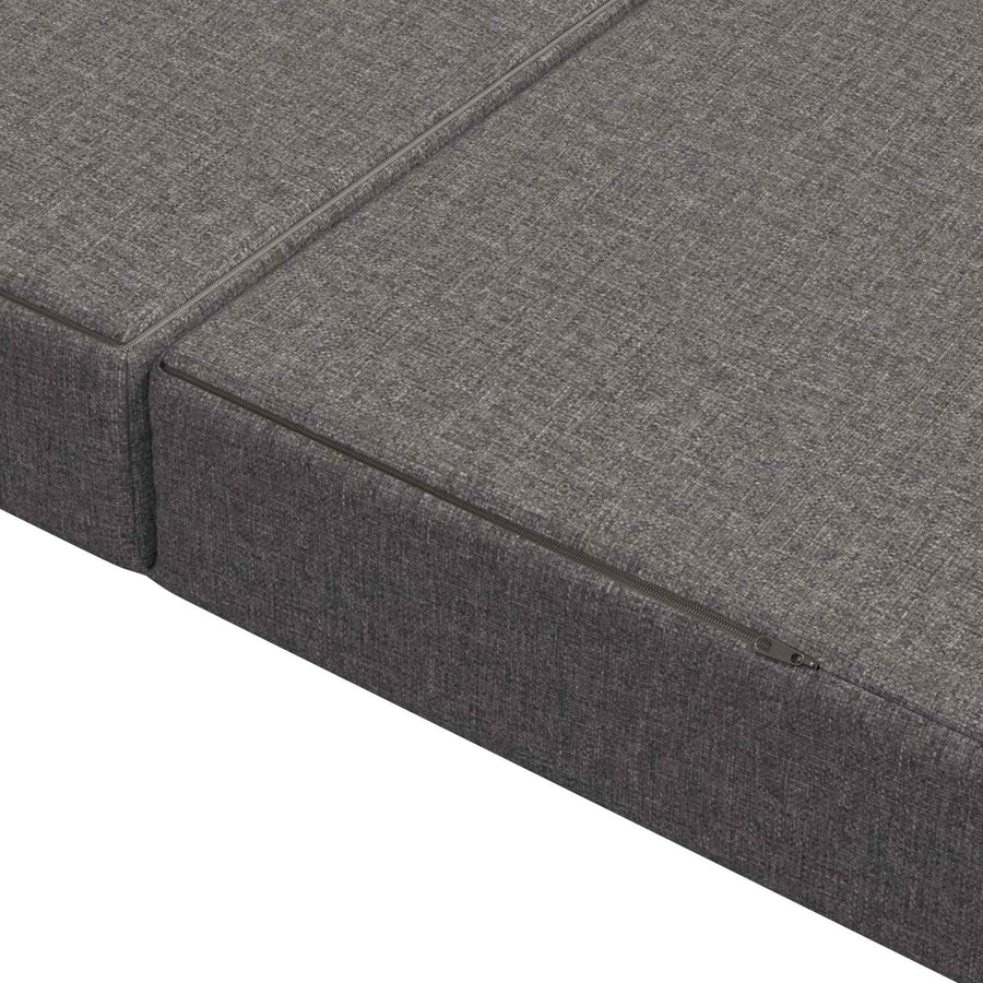 Vouwbare Bankbed 160 x 67 x 45 cm Lichtgrijs