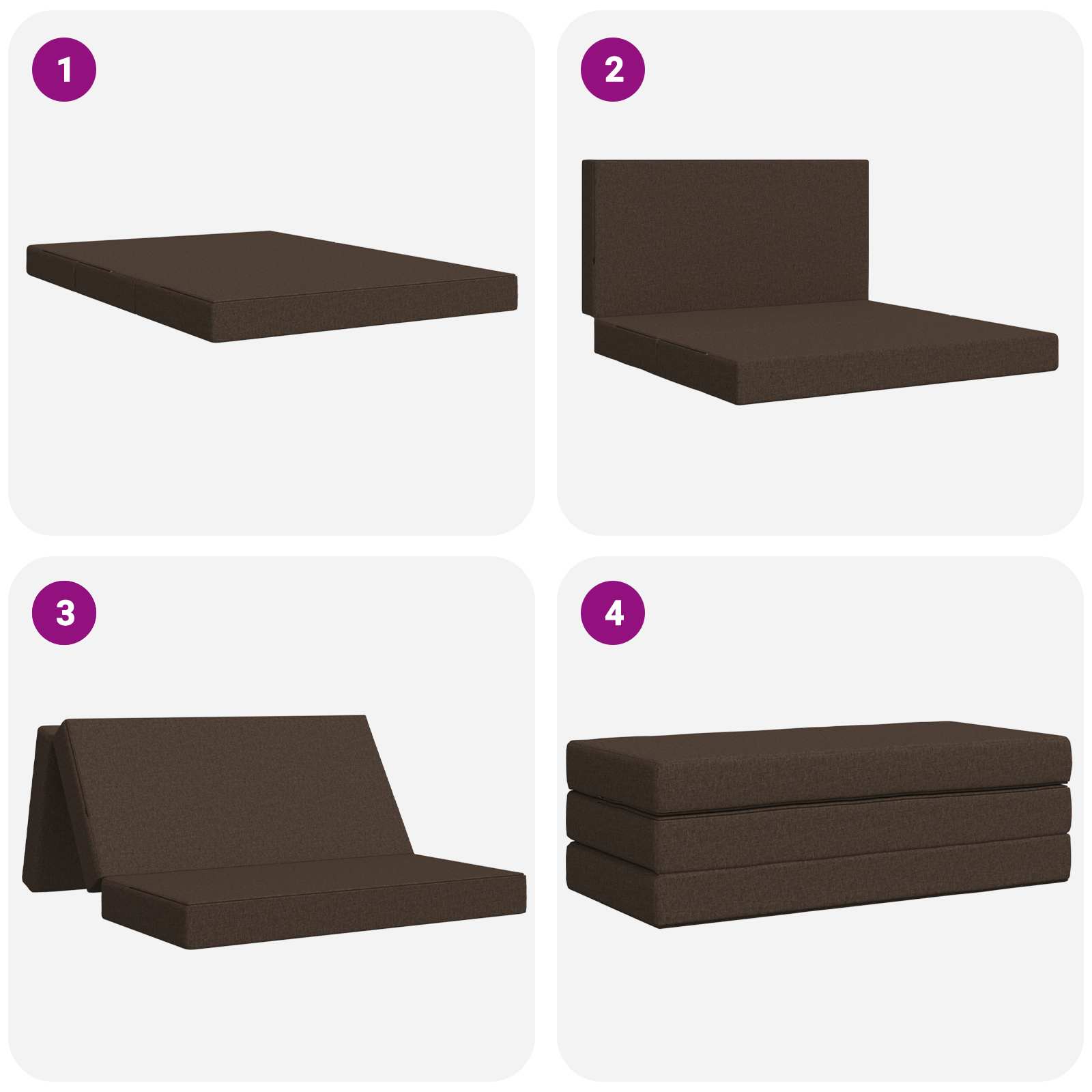 Vouwbare Bankbed 160 x 67 x 45 cm Taupe