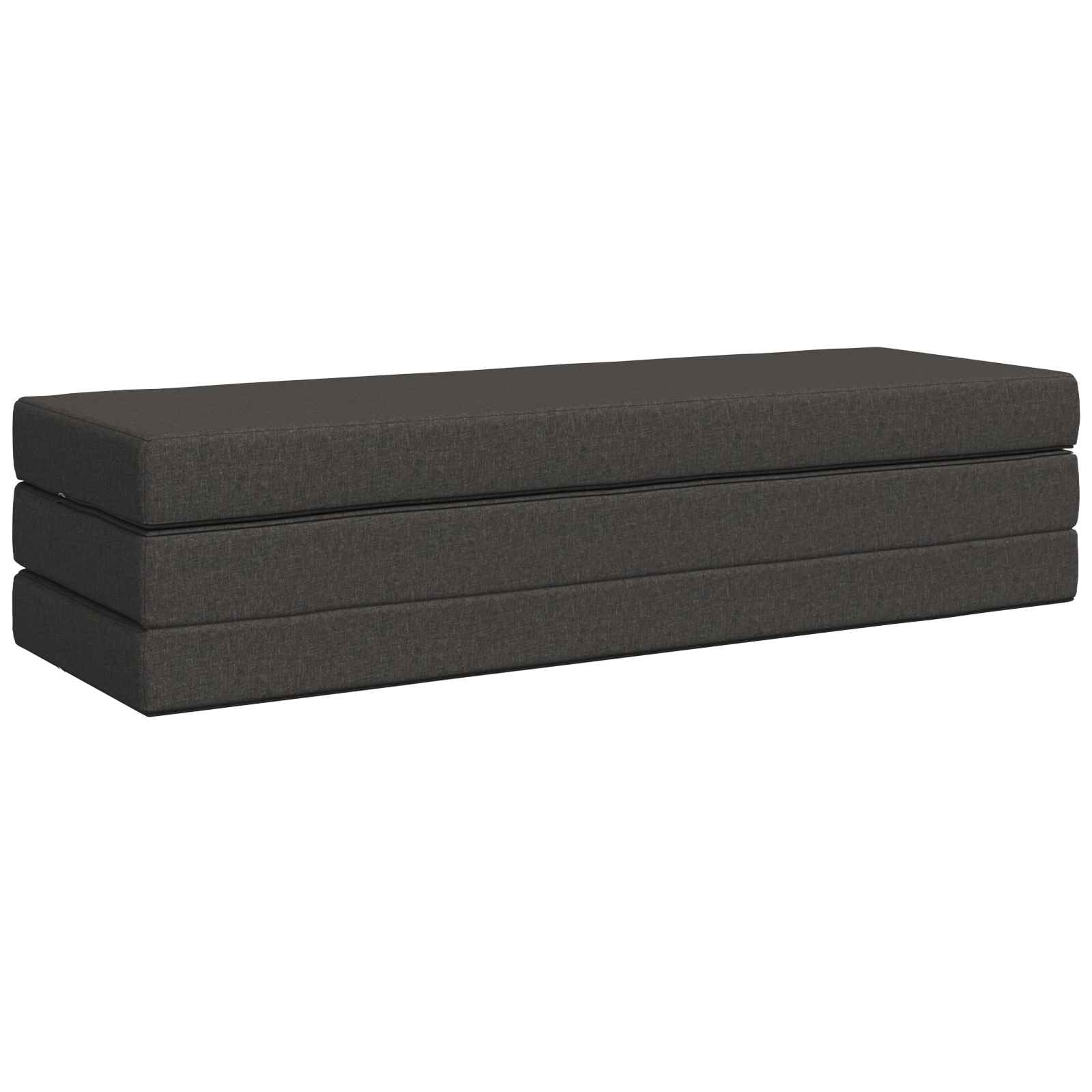 Vouwbare Bankbed 180 x 67 x 45 cm Donkergrijs