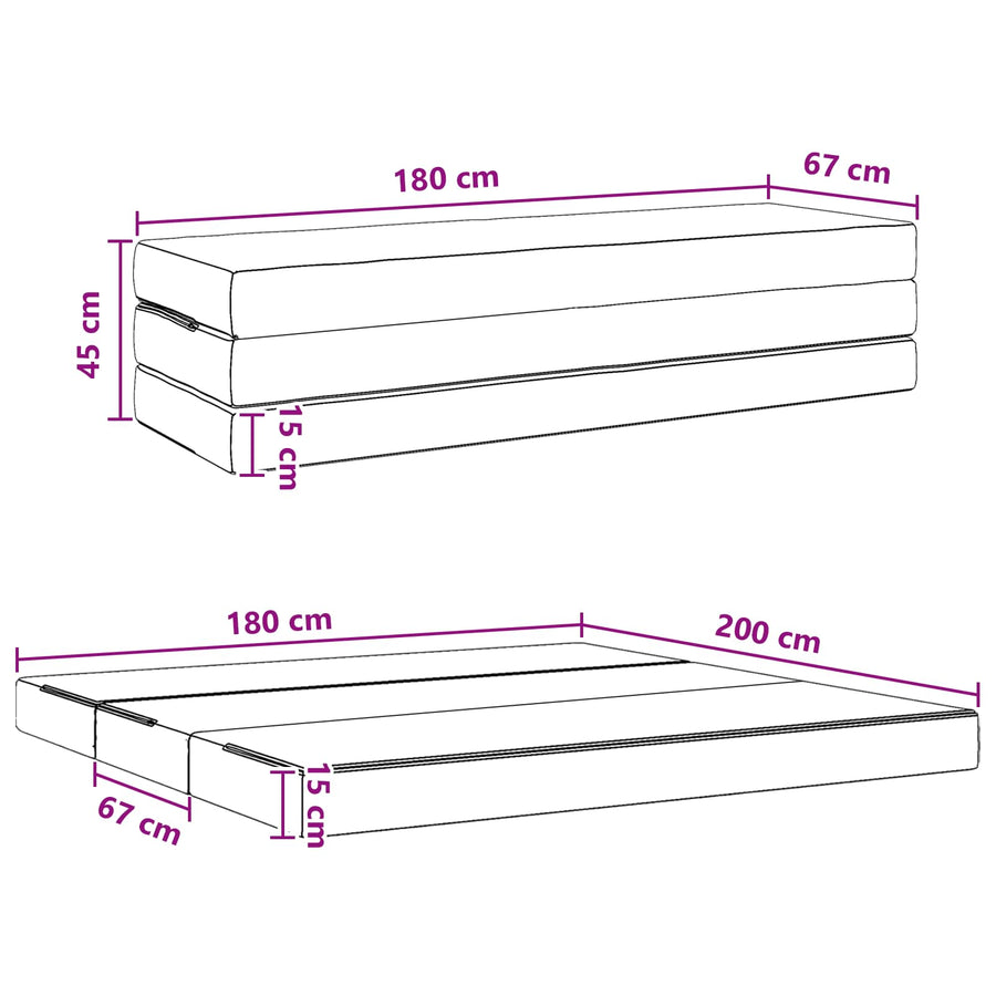 Vouwbare Bankbed 180 x 67 x 45 cm Donkergroen