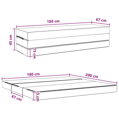 Vouwbare Bankbed 180 x 67 x 45 cm Taupe